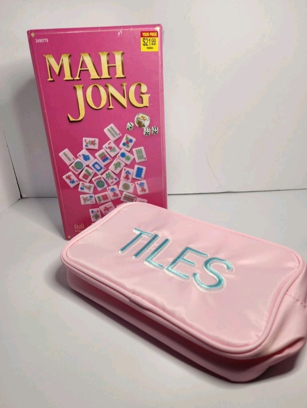 New Sealed Hobby Lobby Pink Mahjong 152 Piece Tile Set Plus Bonus Tile Bag